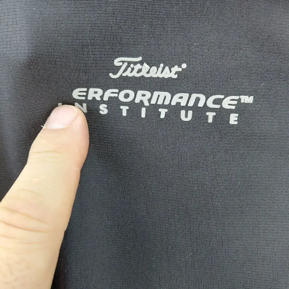 Titleist Performance Institute Golf Jacket Mens Size XL Black Full Zip Stretch